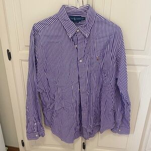 Ralph Lauren Men's Blue/purple xL Striped Shirt